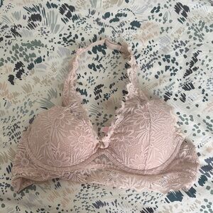 PINK Lace Halter Bralette